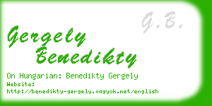 gergely benedikty business card